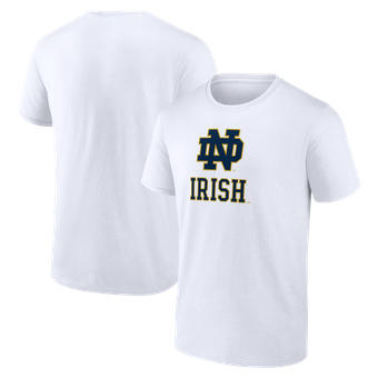 Men's Logo Athletic White Notre Dame Fighting Irish Primary Logo T-Shirt