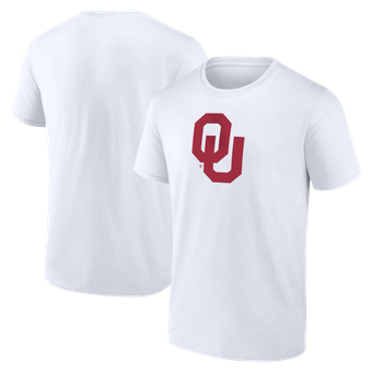 Men's Logo Athletic White Oklahoma Sooners Primary Logo T-Shirt