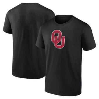 Men's Logo Athletic Black Oklahoma Sooners Primary Logo T-Shirt