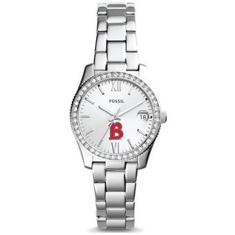 Women's Fossil  Silver Benedictine Eagles Scarlette Mini Three-Hand Date Watch