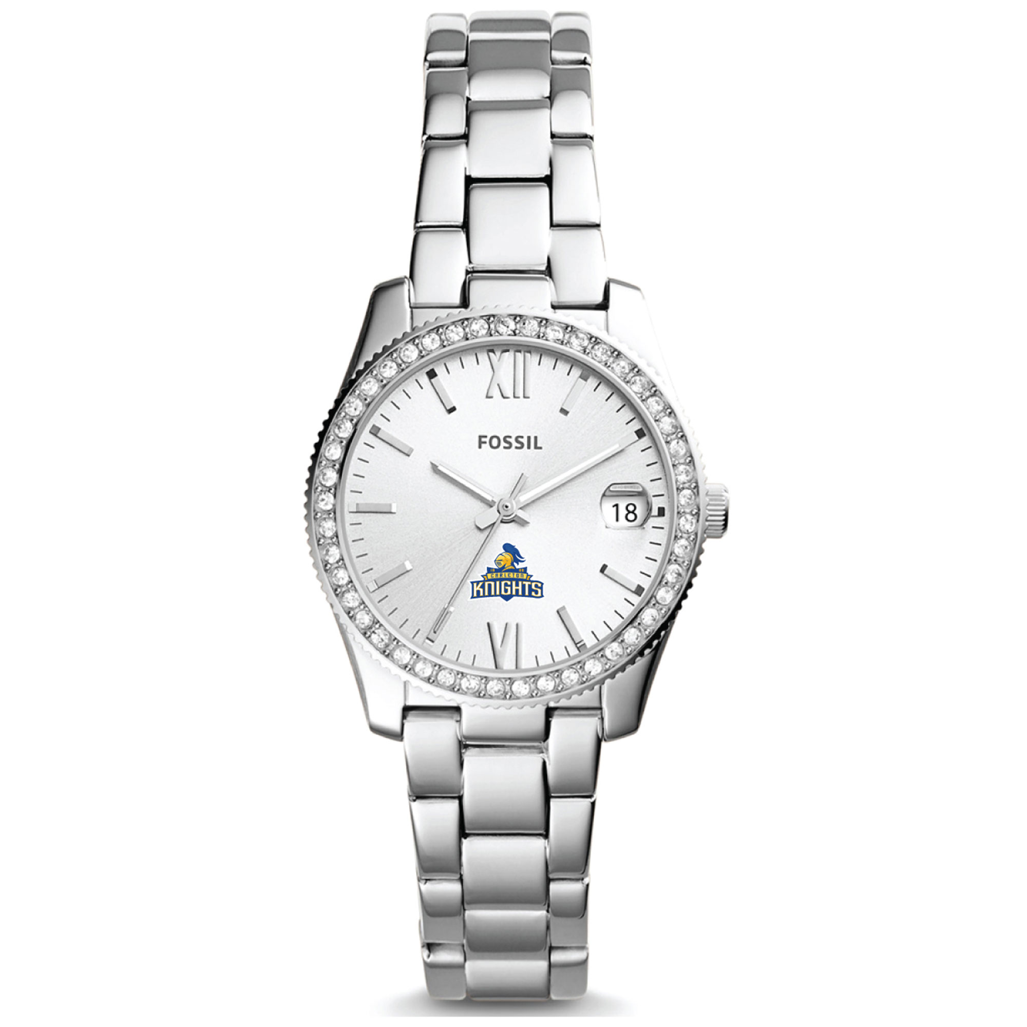 Women's Fossil  Silver Carleton Knights Scarlette Mini Three-Hand Date Watch