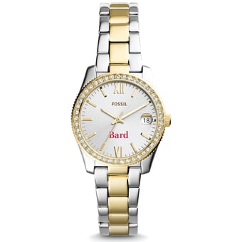 Women's Fossil  Silver/Gold Bard College Raptors Scarlette Mini Two-Tone Stainless Steel Watch