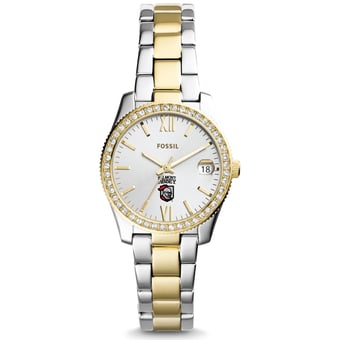 Women's Fossil  Silver/Gold Belmont Abbey Crusaders Scarlette Mini Two-Tone Stainless Steel Watch