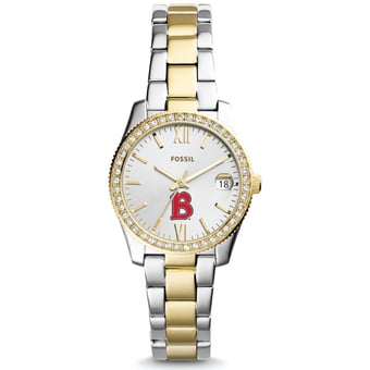 Women's Fossil  Silver/Gold Benedictine Eagles Scarlette Mini Two-Tone Stainless Steel Watch