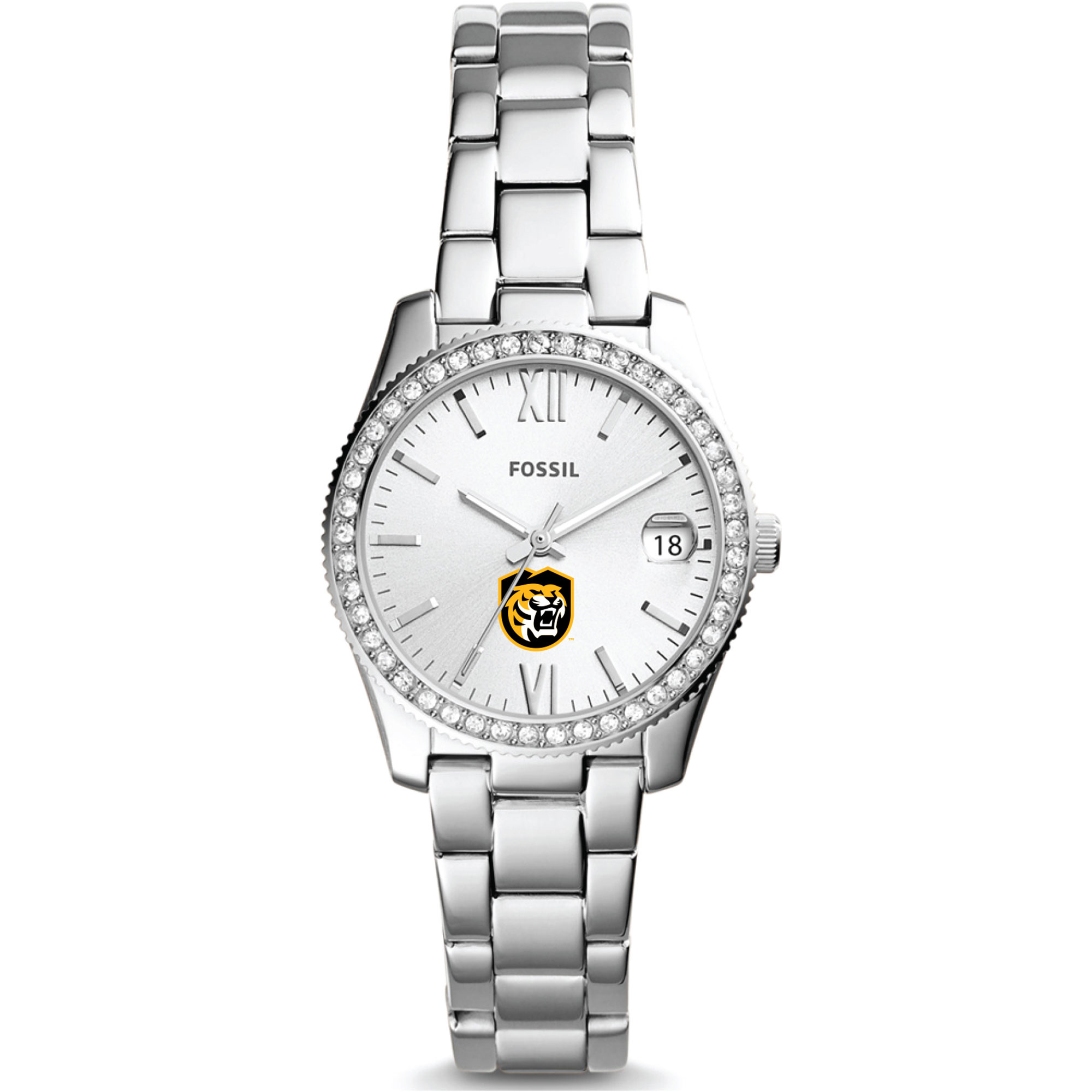 Women's Fossil  Silver Colorado College Tigers Scarlette Mini Three-Hand Date Watch