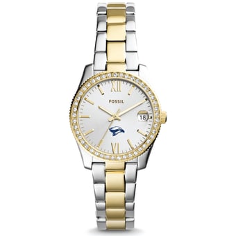 Women's Fossil  Silver/Gold Broward Seahawks Scarlette Mini Two-Tone Stainless Steel Watch