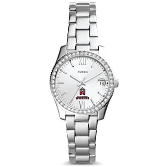 Women's Fossil  Silver East Stroudsburg Warriors Scarlette Mini Three-Hand Date Watch