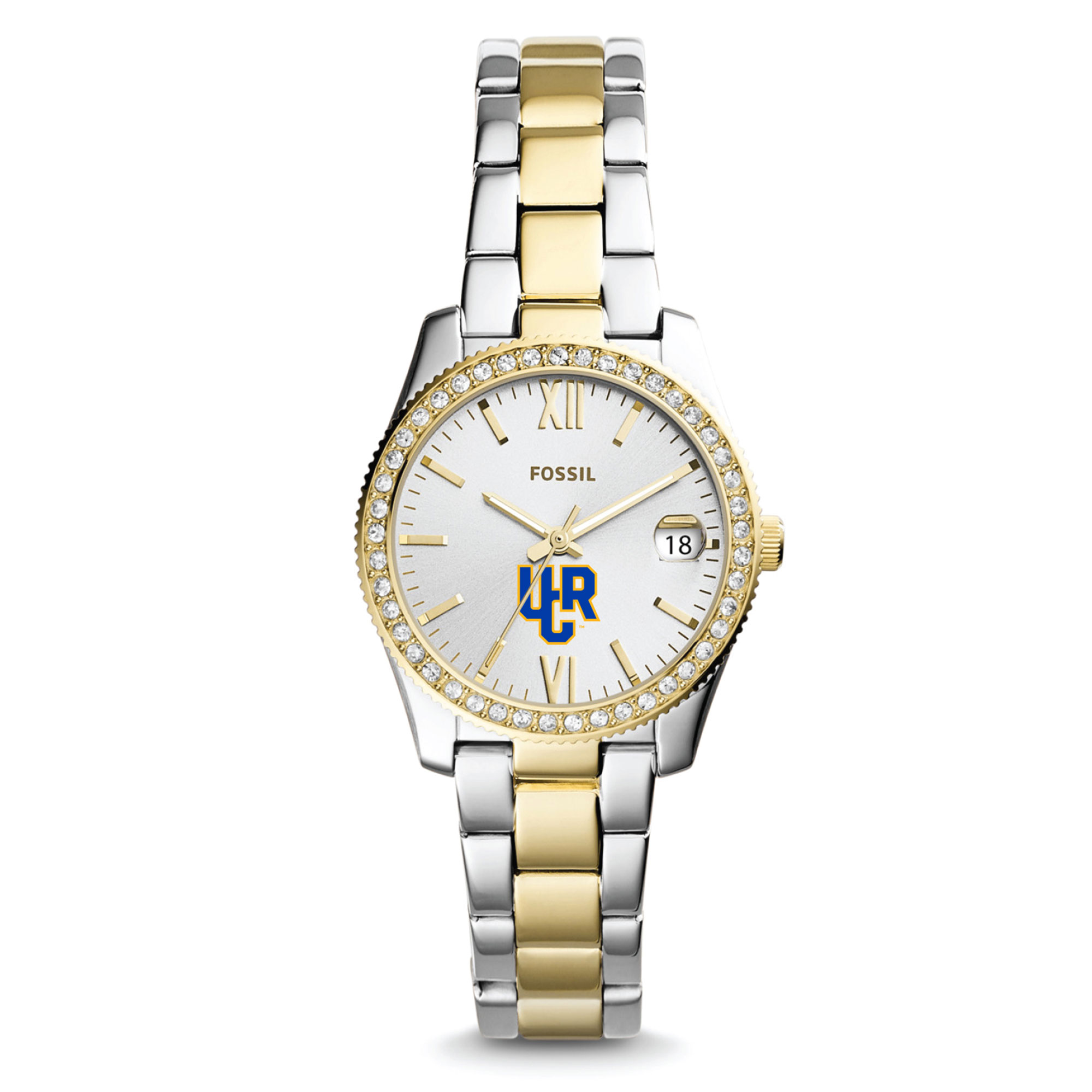 Women's Fossil  Silver/Gold UC Riverside Highlanders Scarlette Mini Two-Tone Stainless Steel Watch