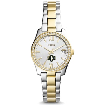 Women's Fossil  Silver/Gold Central Oklahoma Bronchos Scarlette Mini Two-Tone Stainless Steel Watch