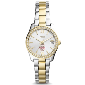Women's Fossil  Silver/Gold Charleston Cougars Scarlette Mini Two-Tone Stainless Steel Watch
