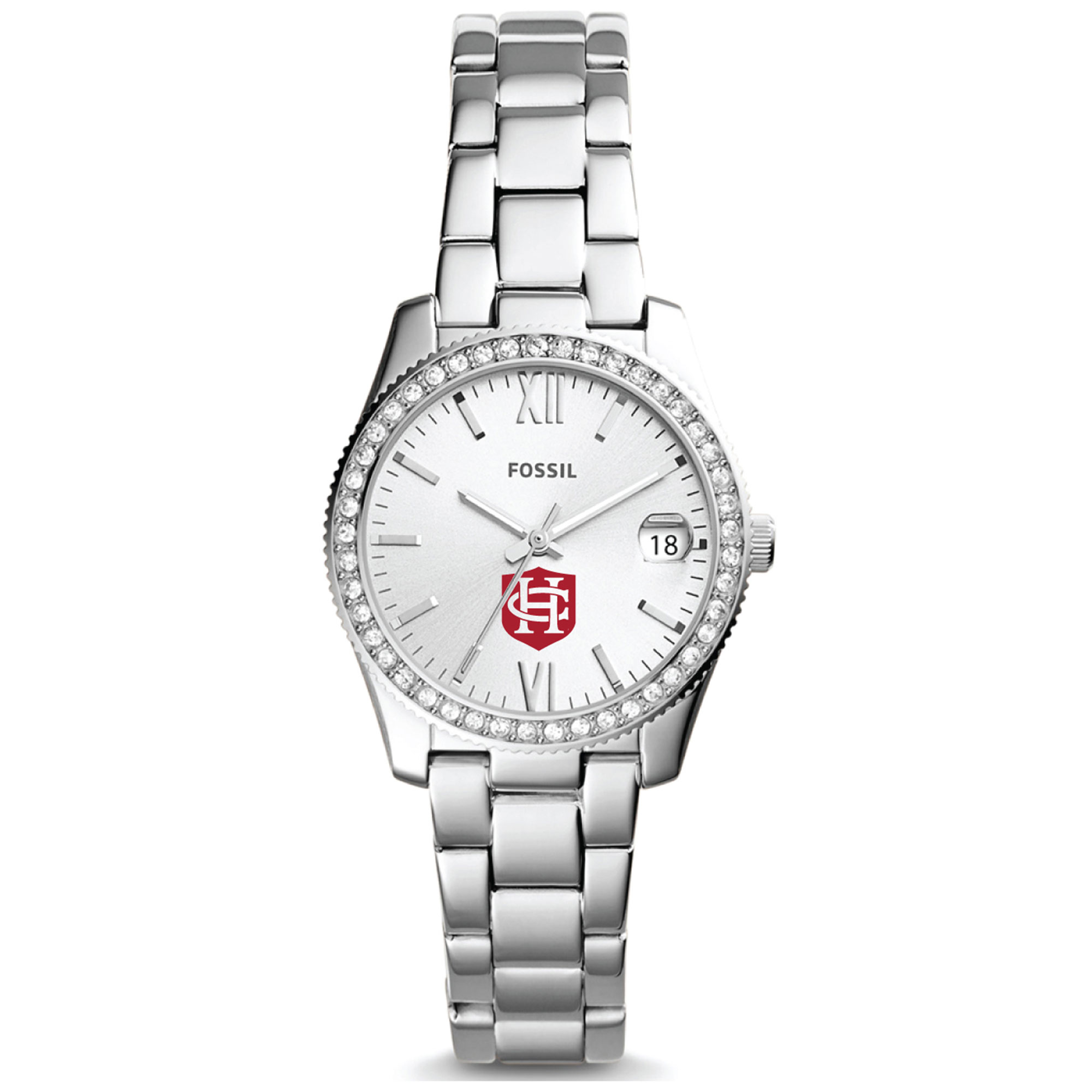 Women's Fossil  Silver Hanover Panthers Scarlette Mini Three-Hand Date Watch