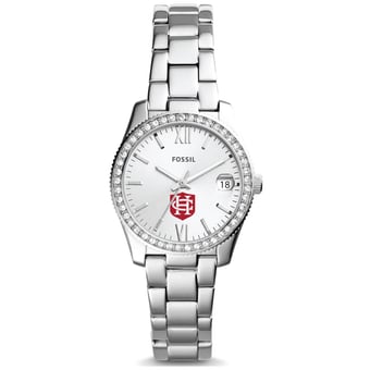 Women's Fossil  Silver Hanover Panthers Scarlette Mini Three-Hand Date Watch