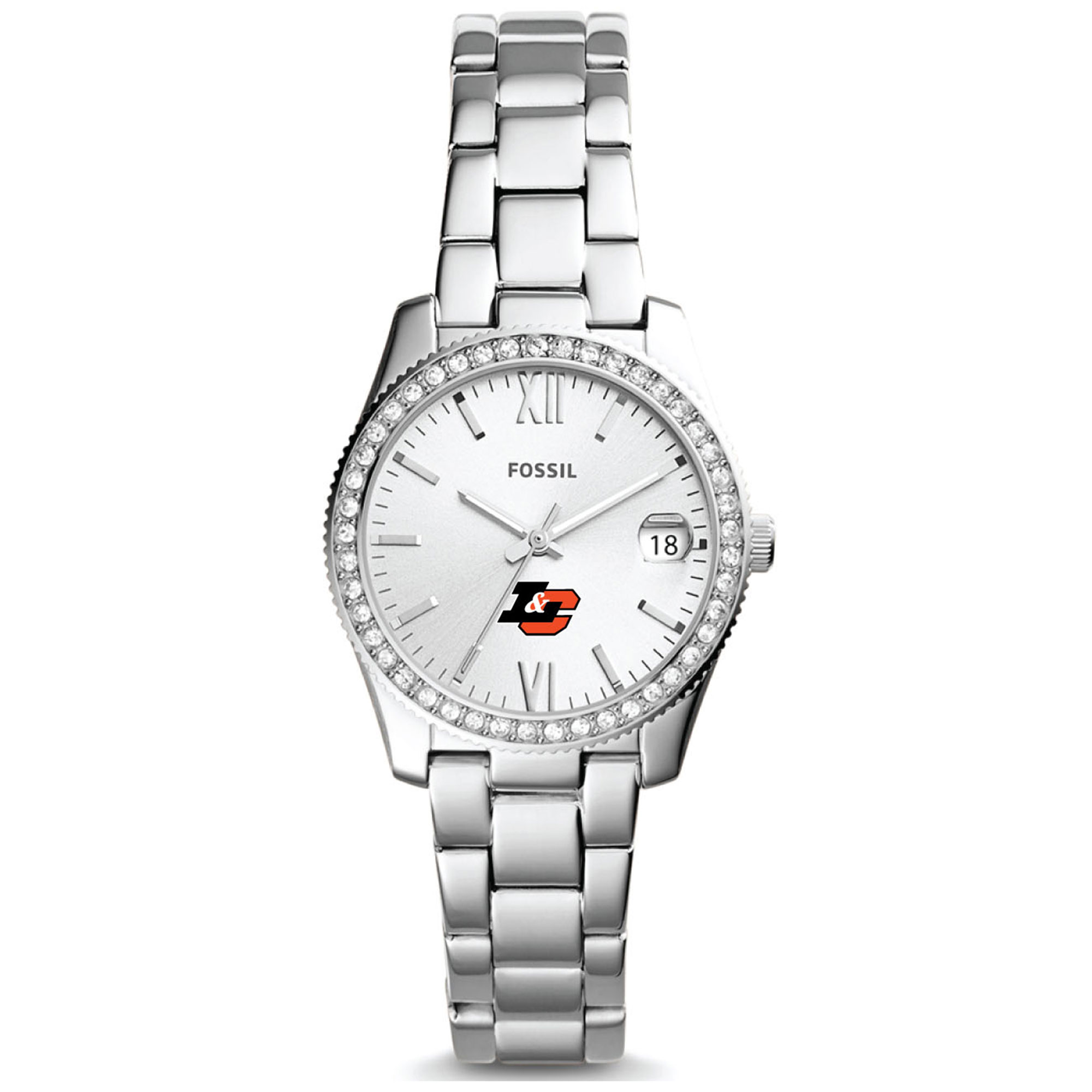 Women's Fossil  Silver Lewis & Clark College Pioneers Scarlette Mini Three-Hand Date Watch