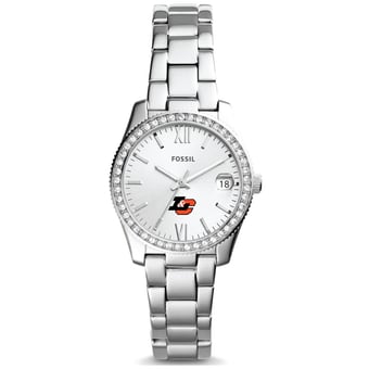 Women's Fossil  Silver Lewis & Clark College Pioneers Scarlette Mini Three-Hand Date Watch