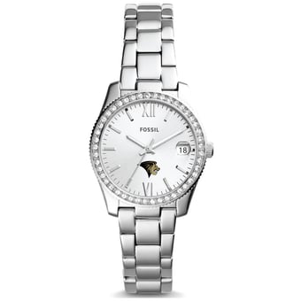 Women's Fossil  Silver Lindenwood Lions Scarlette Mini Three-Hand Date Watch
