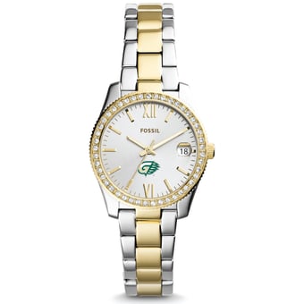 Women's Fossil  Silver/Gold Georgia Gwinnett Grizzlies Scarlette Mini Two-Tone Stainless Steel Watch