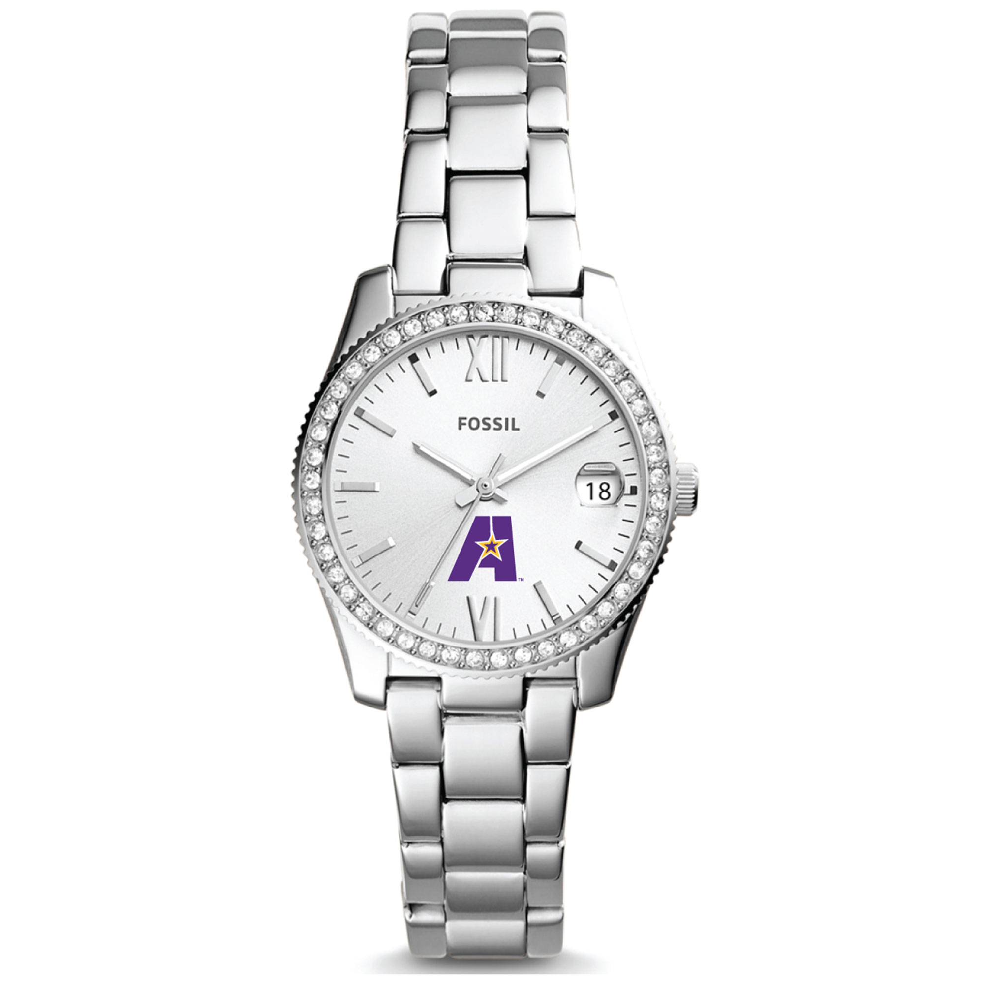 Women's Fossil  Silver LSUA Generals Scarlette Mini Three-Hand Date Watch