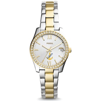 Women's Fossil  Silver/Gold Lake Superior State Lakers Scarlette Mini Two-Tone Stainless Steel Watch