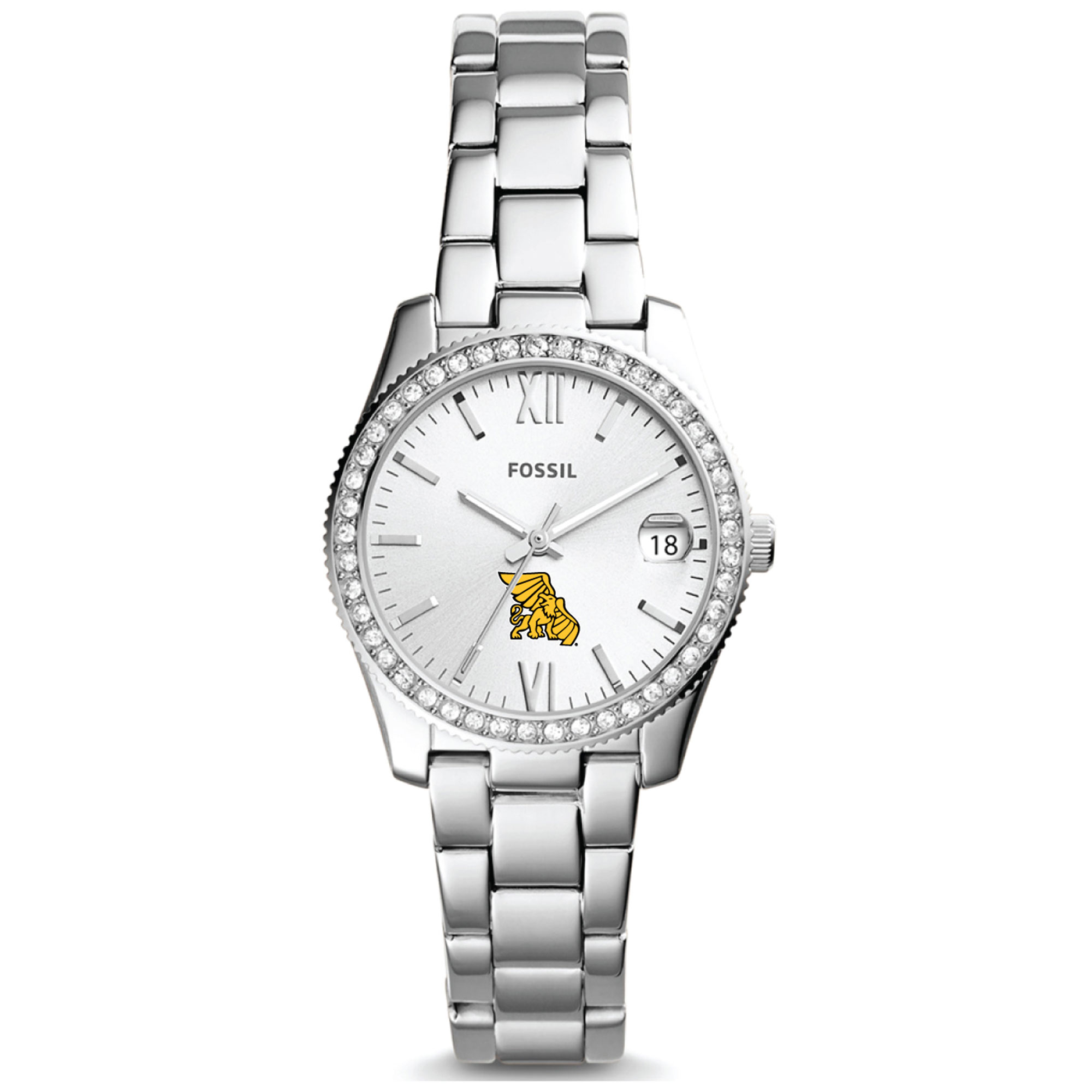 Women's Fossil  Silver Missouri Western State Griffons Scarlette Mini Three-Hand Date Watch