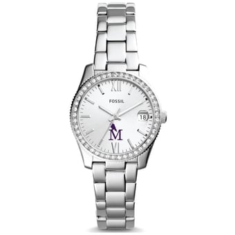 Women's Fossil  Silver Montevallo Falcons Scarlette Mini Three-Hand Date Watch