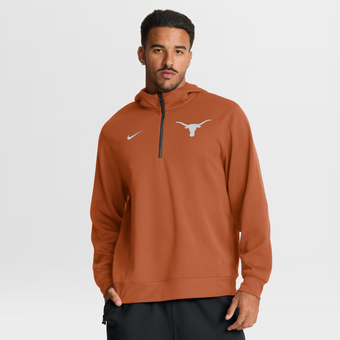 Men's Nike Texas Orange Texas Longhorns Coaches Premium Dri-FIT Quarter-Zip Hoodie