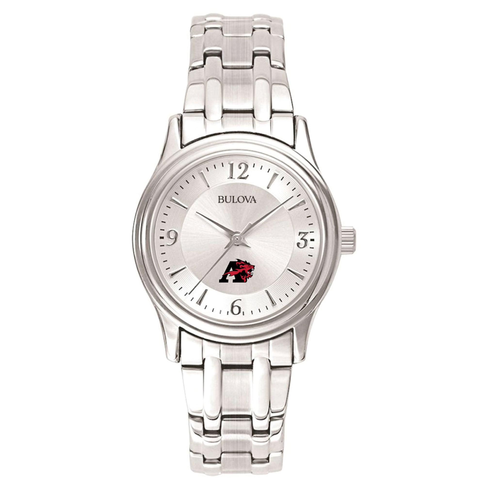 Women's Bulova  Silver Albright Lions Silver-Tone Dial Stainless Steel Quartz Watch