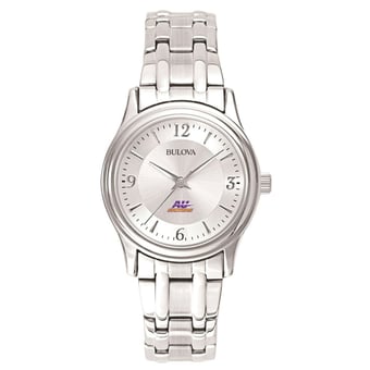 Women's Bulova  Silver Alfred University Saxons Silver-Tone Dial Stainless Steel Quartz Watch