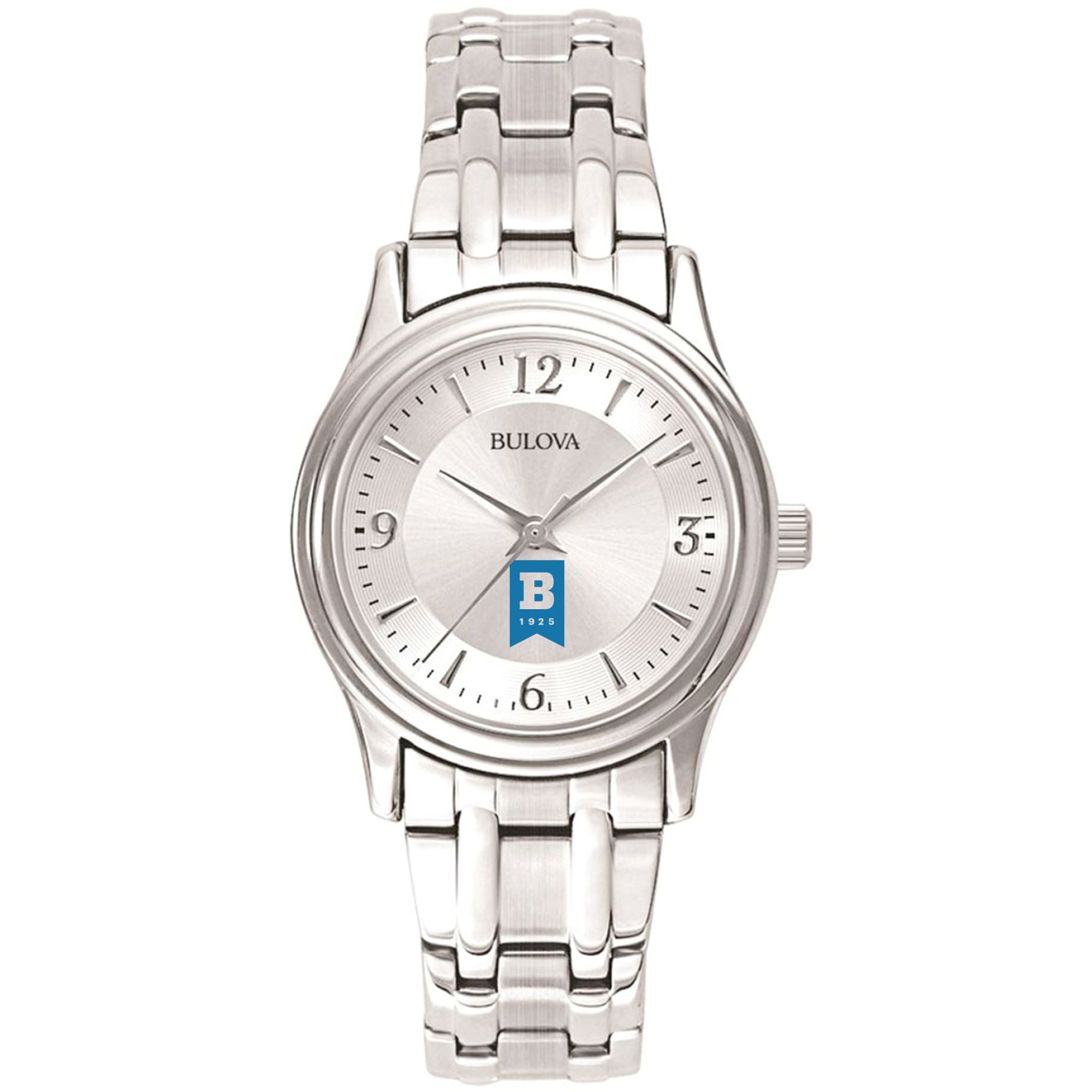 Women's Bulova  Silver University of Baltimore Silver-Tone Dial Stainless Steel Quartz Watch
