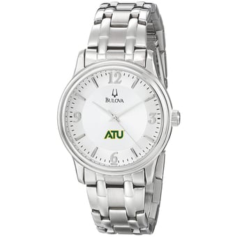 Men's Bulova  Silver Arkansas Tech Wonder Boys Stainless Steel Quartz Watch