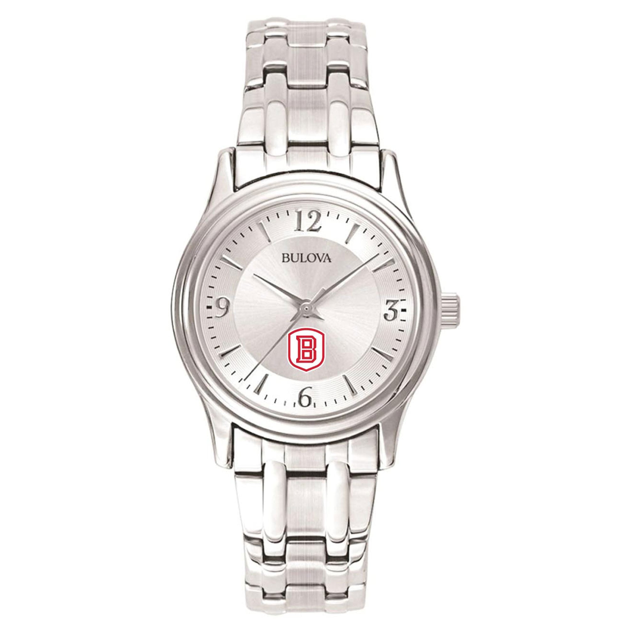 Women's Bulova  Silver Bradley Braves Silver-Tone Dial Stainless Steel Quartz Watch