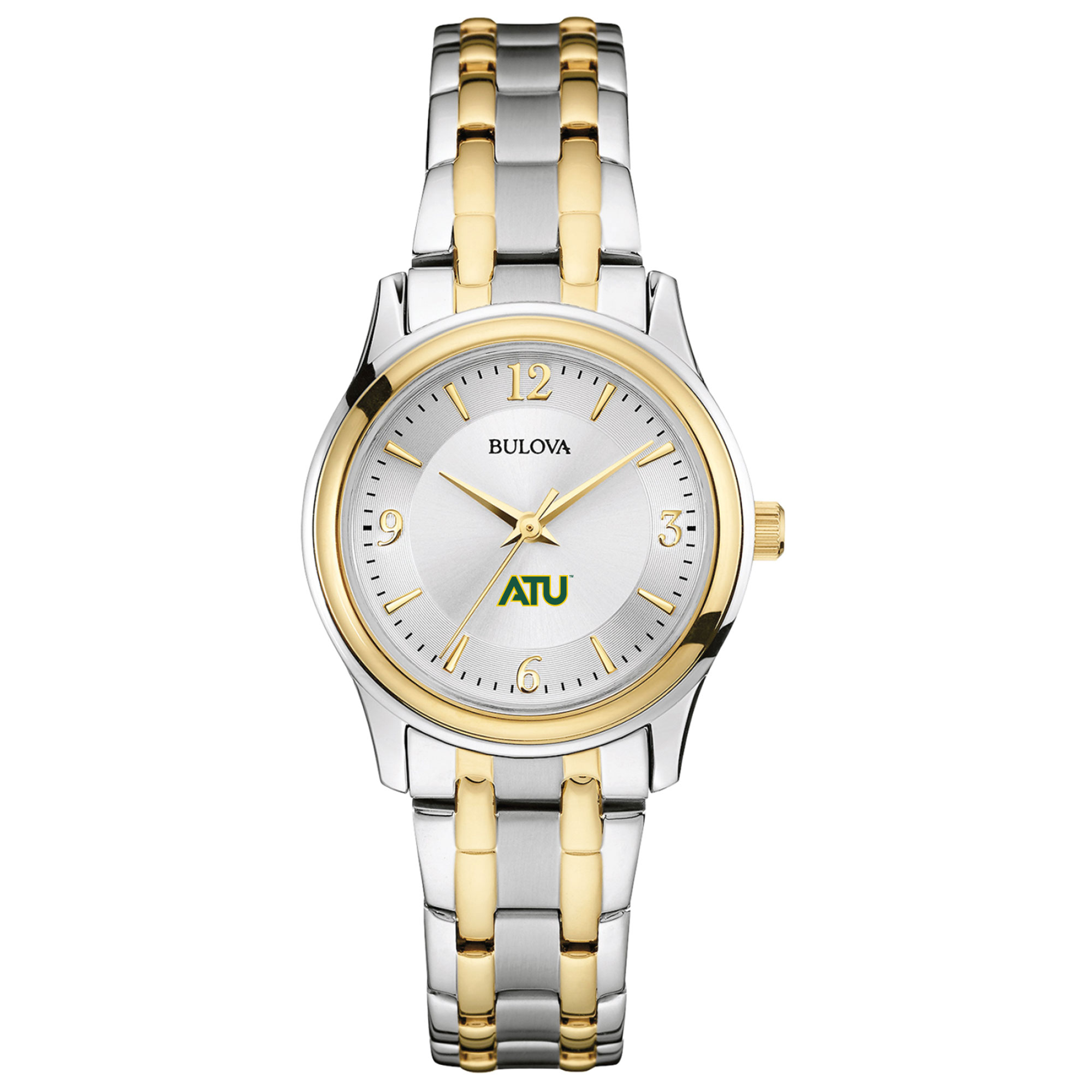 Women's Bulova  Silver/Gold Arkansas Tech Wonder Boys Two-Tone Stainless Steel Watch