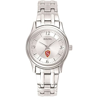Women's Bulova  Silver Cal State Stanislaus Warriors Silver-Tone Dial Stainless Steel Quartz Watch