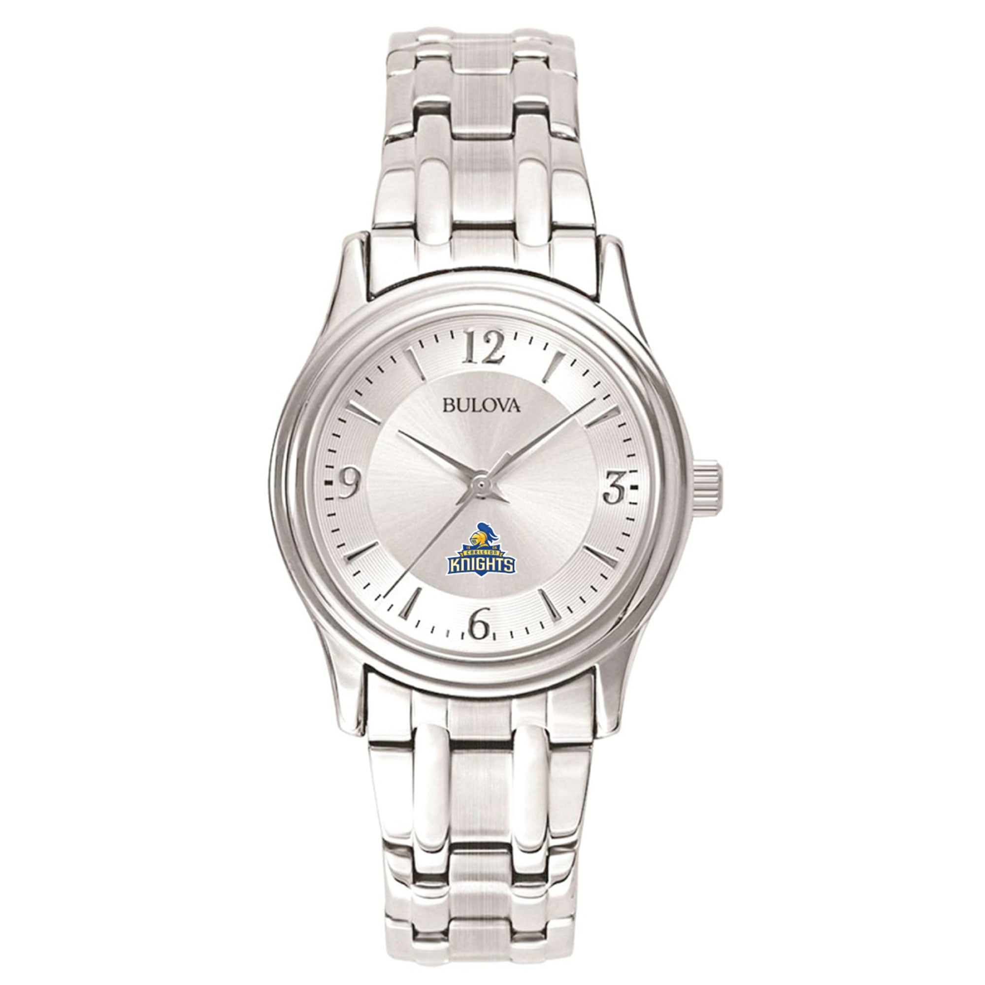 Women's Bulova  Silver Carleton Knights Silver-Tone Dial Stainless Steel Quartz Watch