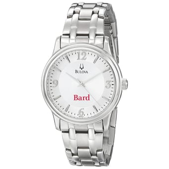 Men's Bulova  Silver Bard College Raptors Stainless Steel Quartz Watch