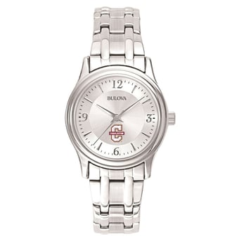 Women's Bulova  Silver Charleston Cougars Silver-Tone Dial Stainless Steel Quartz Watch