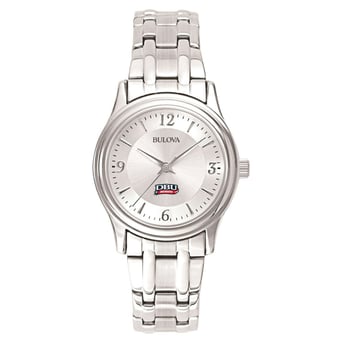 Women's Bulova  Silver Dallas Baptist Patriots Silver-Tone Dial Stainless Steel Quartz Watch