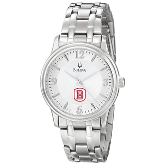 Men's Bulova  Silver Bradley Braves Stainless Steel Quartz Watch