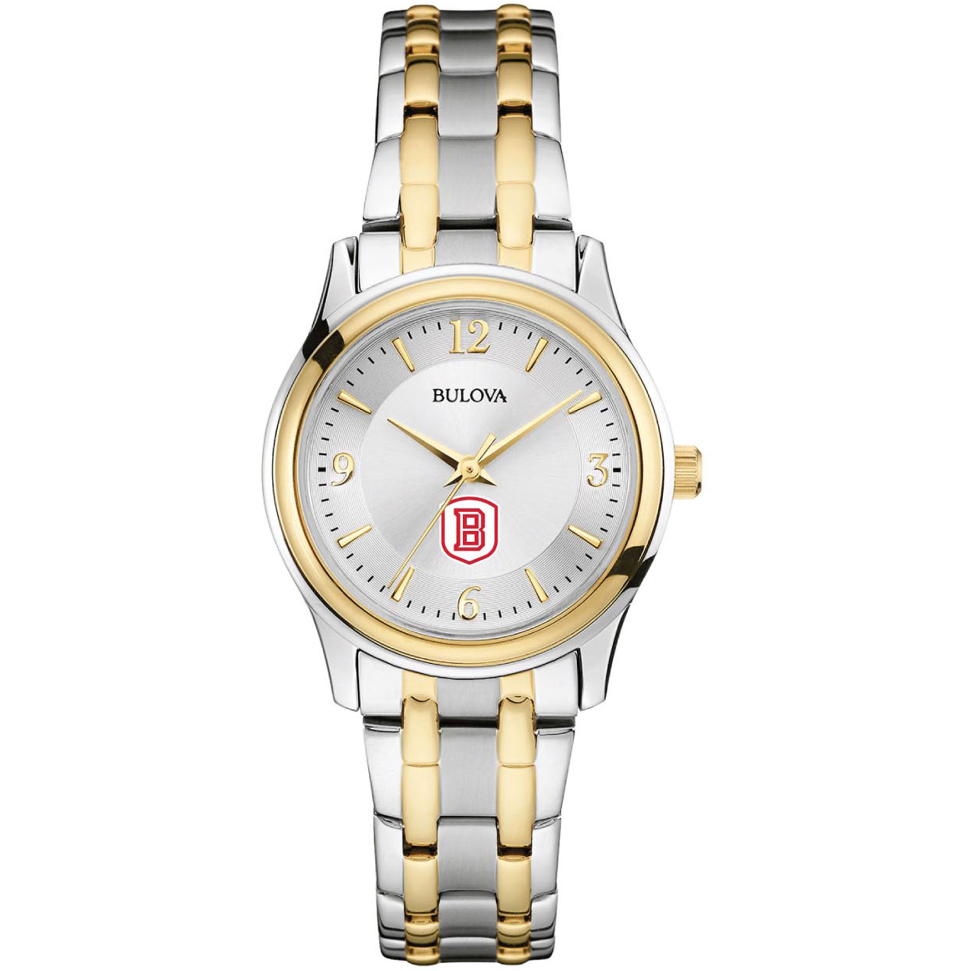 Women's Bulova  Silver/Gold Bradley Braves Two-Tone Stainless Steel Watch