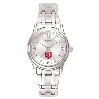 Women's Bulova  Silver Hanover Panthers Silver-Tone Dial Stainless Steel Quartz Watch