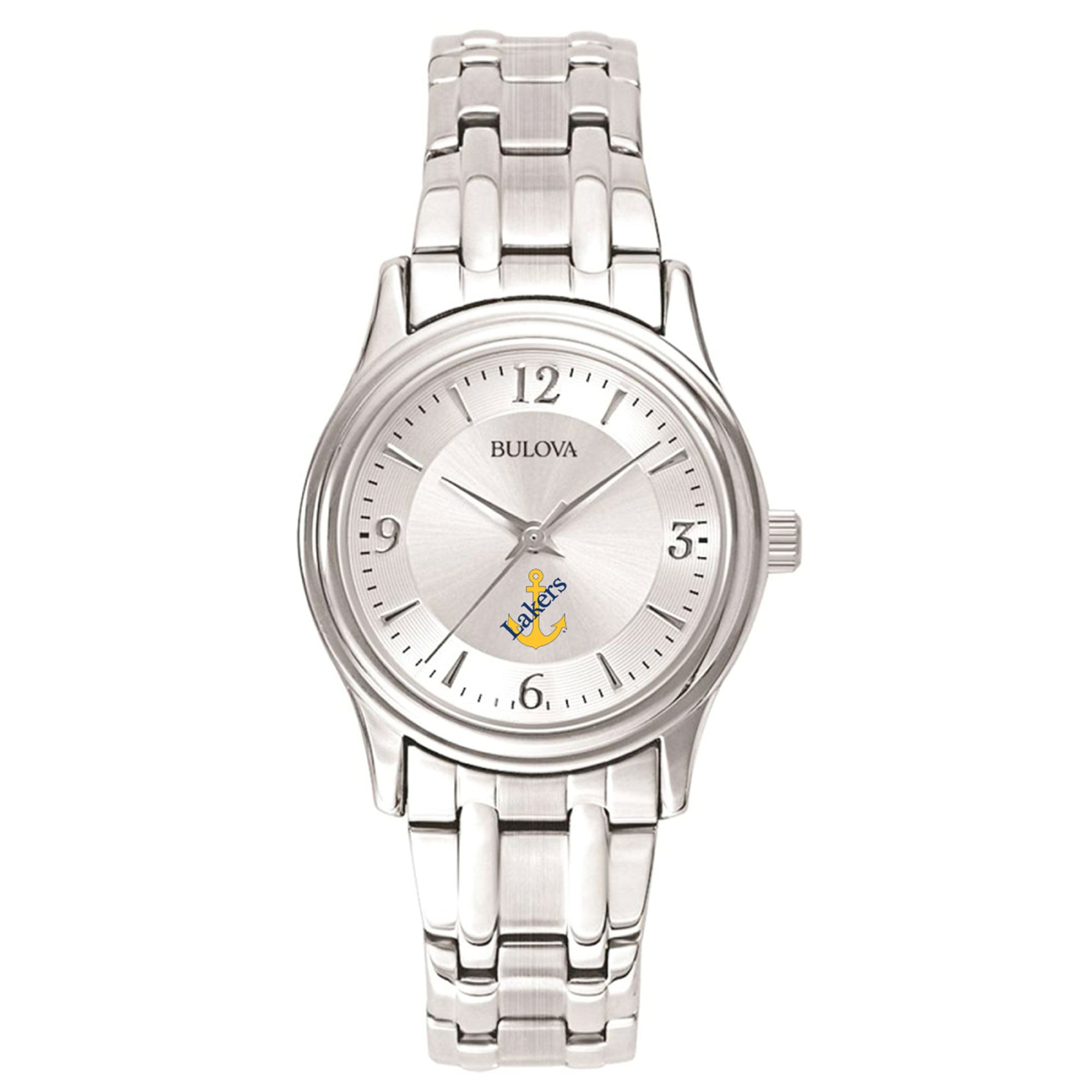 Women's Bulova  Silver Lake Superior State Lakers Silver-Tone Dial Stainless Steel Quartz Watch