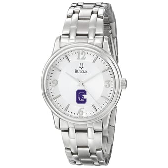Men's Bulova  Silver Capital University Comets Stainless Steel Quartz Watch