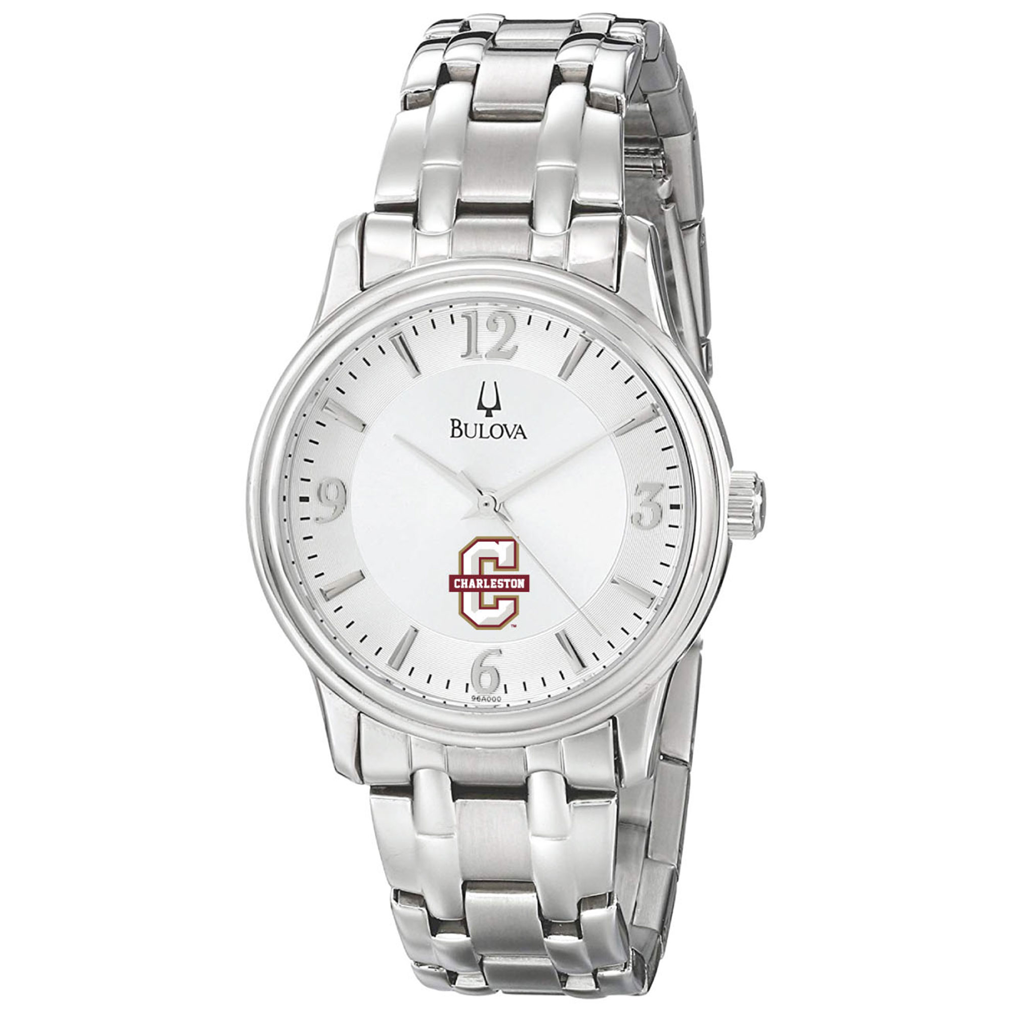 Men's Bulova  Silver Charleston Cougars Stainless Steel Quartz Watch