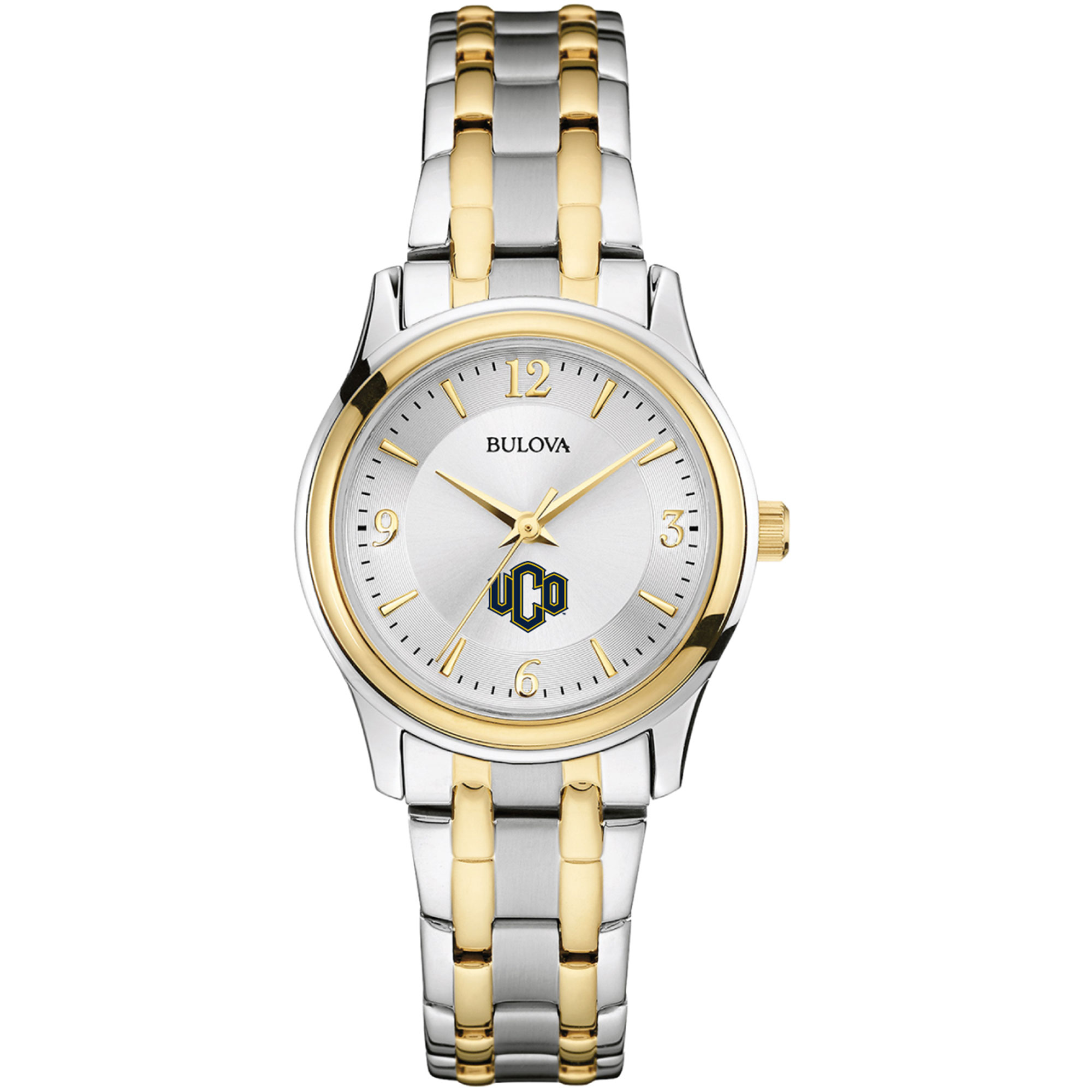 Women's Bulova  Silver/Gold Central Oklahoma Bronchos Two-Tone Stainless Steel Watch