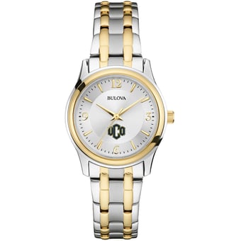 Women's Bulova  Silver/Gold Central Oklahoma Bronchos Two-Tone Stainless Steel Watch