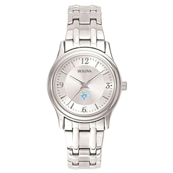 Women's Bulova  Silver LIU Sharks Silver-Tone Dial Stainless Steel Quartz Watch