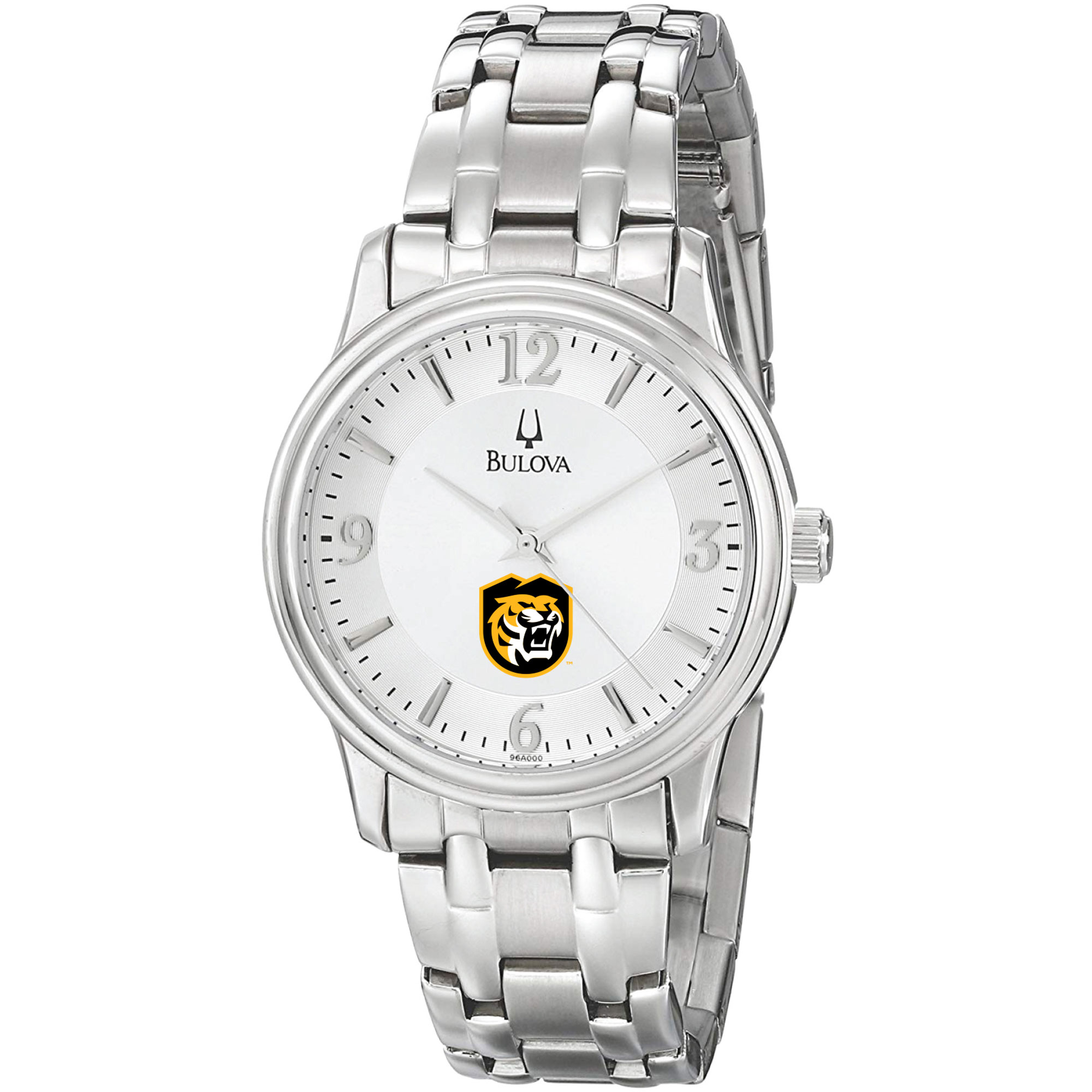 Men's Bulova  Silver Colorado College Tigers Stainless Steel Quartz Watch