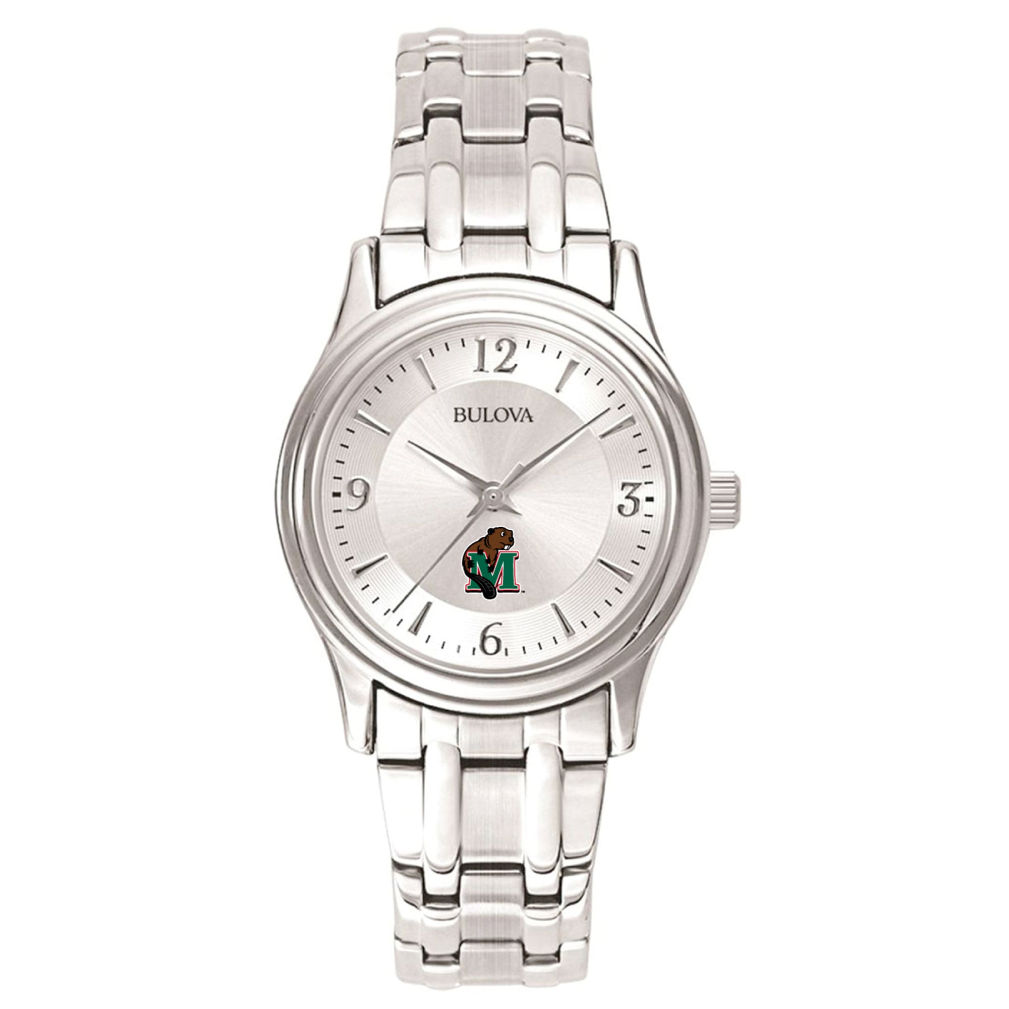 Women's Bulova  Silver Minot State Beavers Silver-Tone Dial Stainless Steel Quartz Watch
