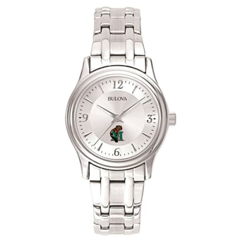 Women's Bulova  Silver Minot State Beavers Silver-Tone Dial Stainless Steel Quartz Watch