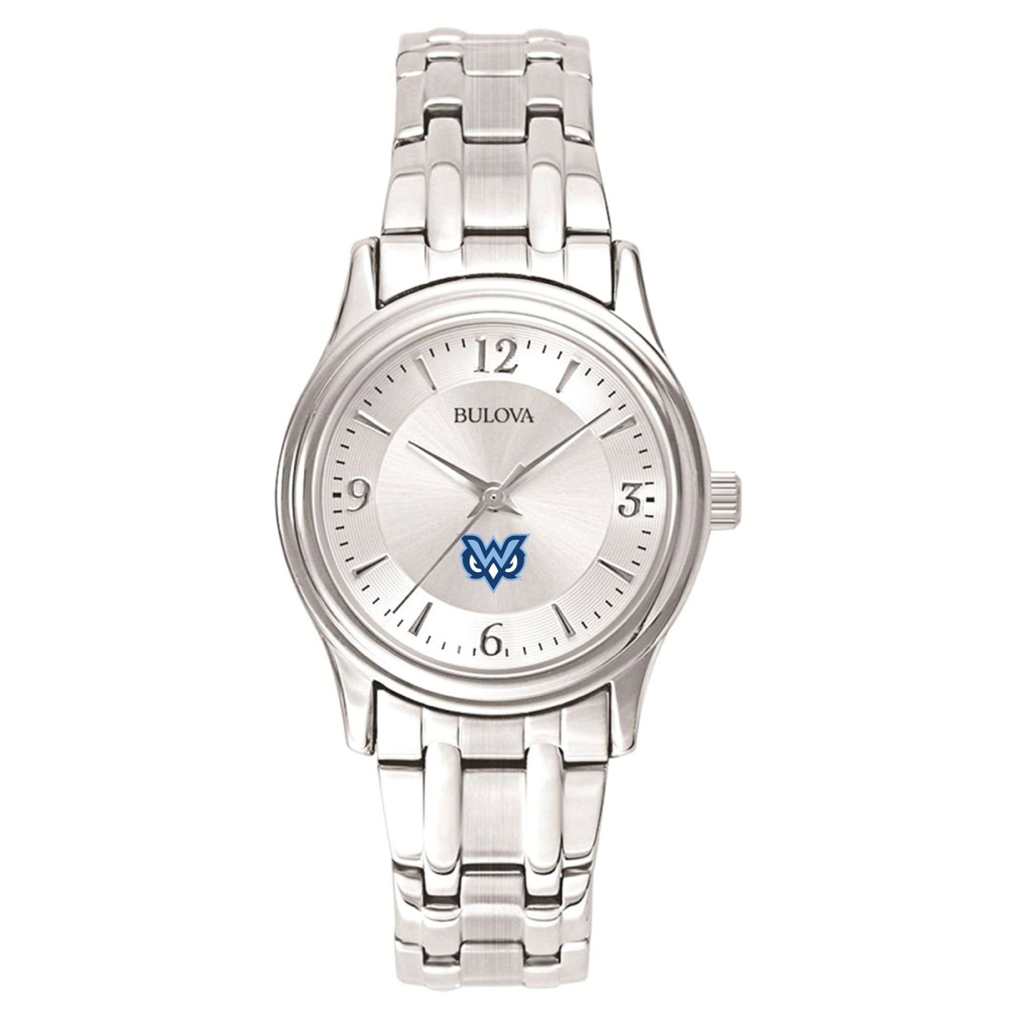 Women's Bulova  Silver Mississippi University for Women Owls Silver-Tone Dial Stainless Steel Quartz Watch