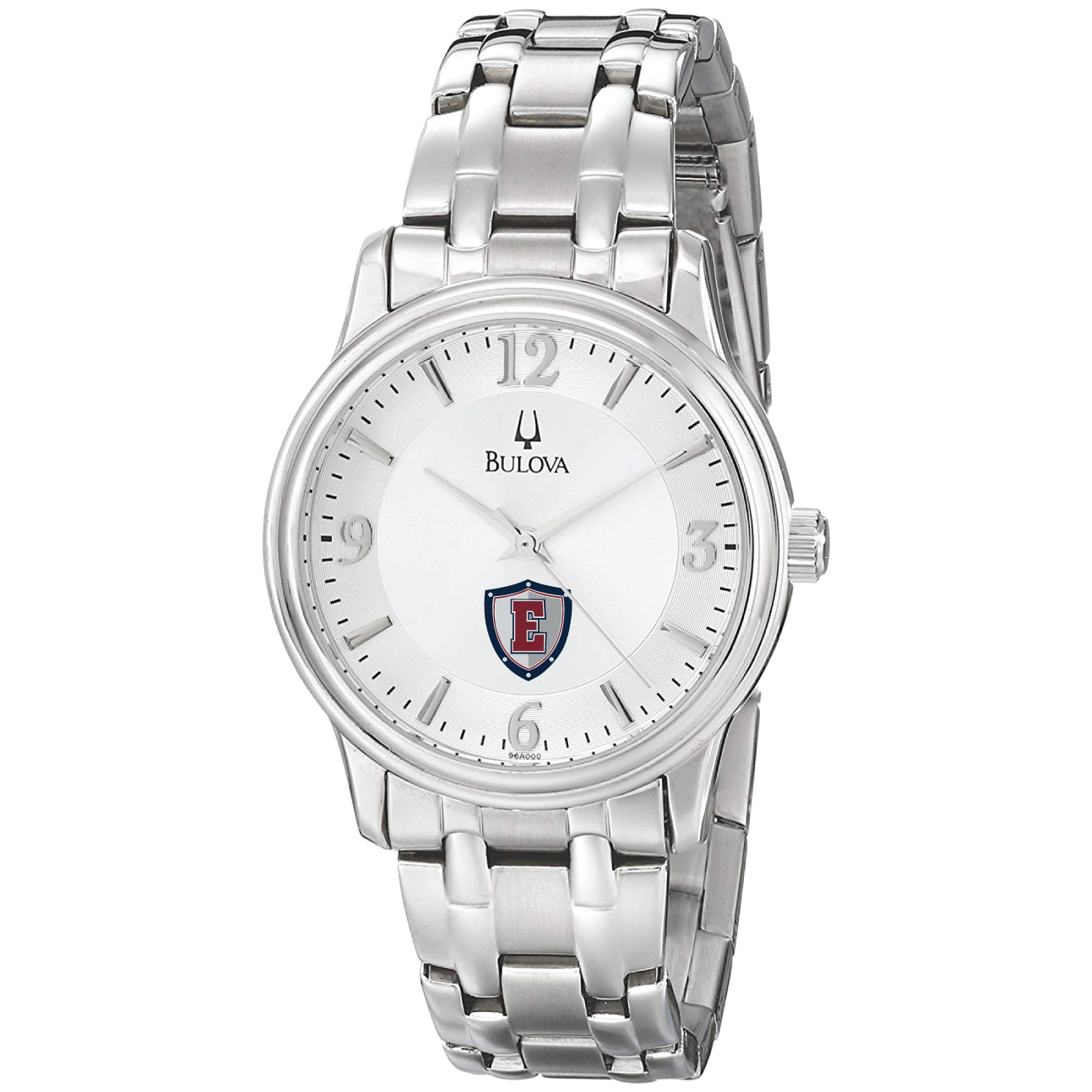 Men's Bulova  Silver Eastern Connecticut State Warriors Stainless Steel Quartz Watch